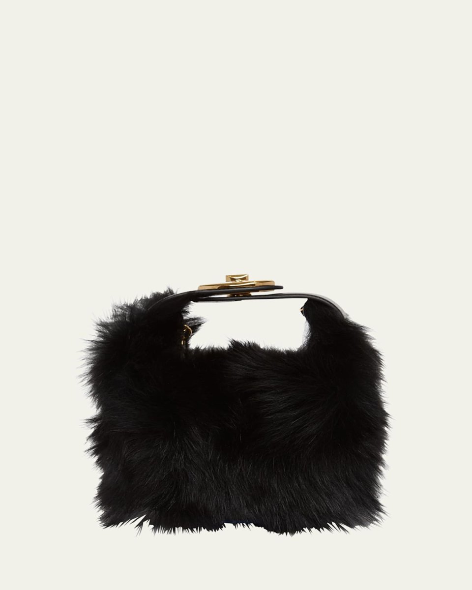 The Bold Edition VLOGO Sheep Fur Top-Handle Bag